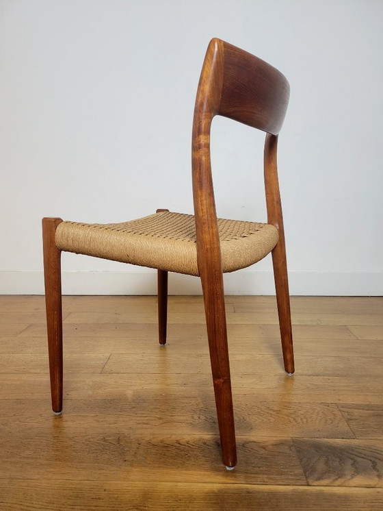 Image 1 of 4er-Set Stühle von N.O. Møller, Modell 77, aus Teakholz