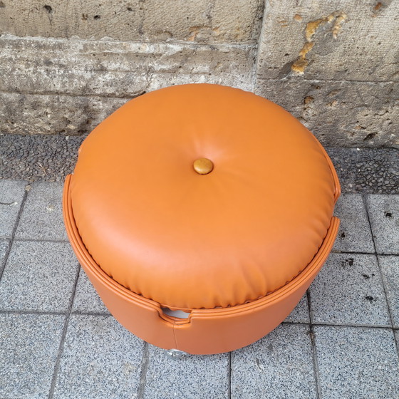 Image 1 of Puff naranja, serie Dilly Dally, Luigi Massoni para Poltrona Frau, 70’s - Italia