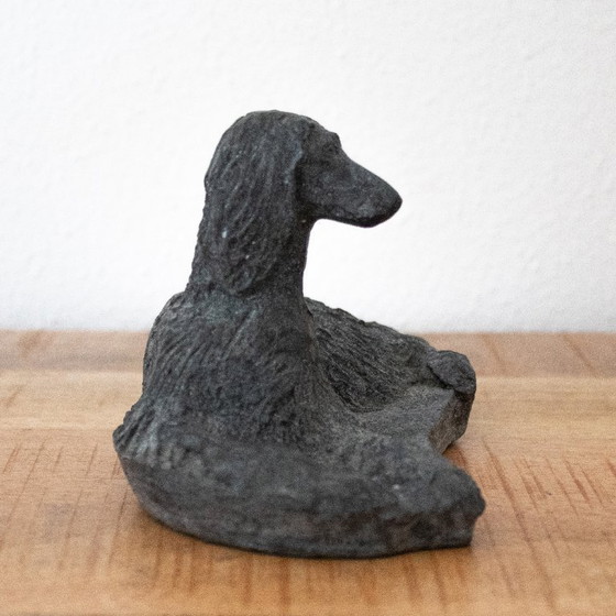 Image 1 of Afghaanse Windhond Sculptuur van Annette Sonneville, vintage honden beeld