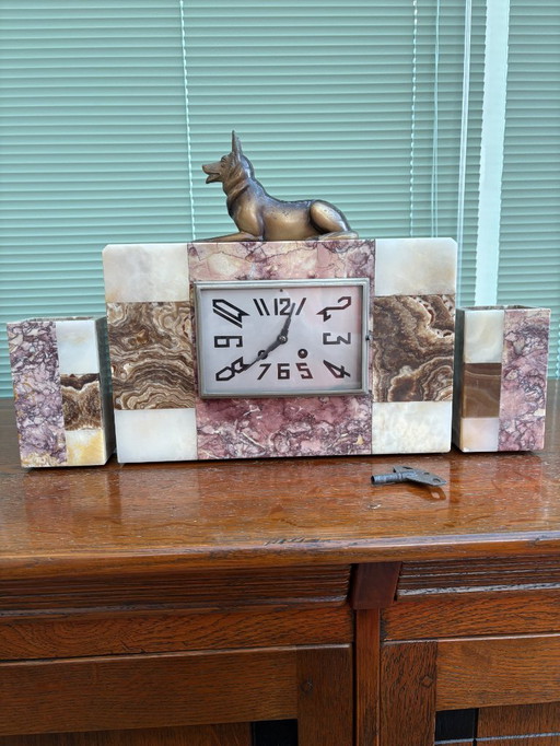 marble clock 1930s
