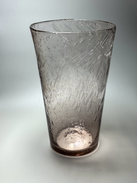 Image 1 of La Verrerie de Biot (France) - Large Hand-Blown Decorative Vase
