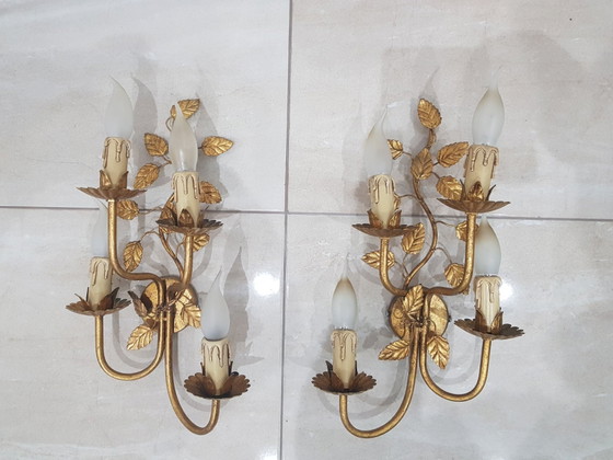 Hollywood Regency Wandlampen in de stijl van Coco Chanel, Frankrijk, jaren 60, Set van 2 – Metal (photo 8 of 9)