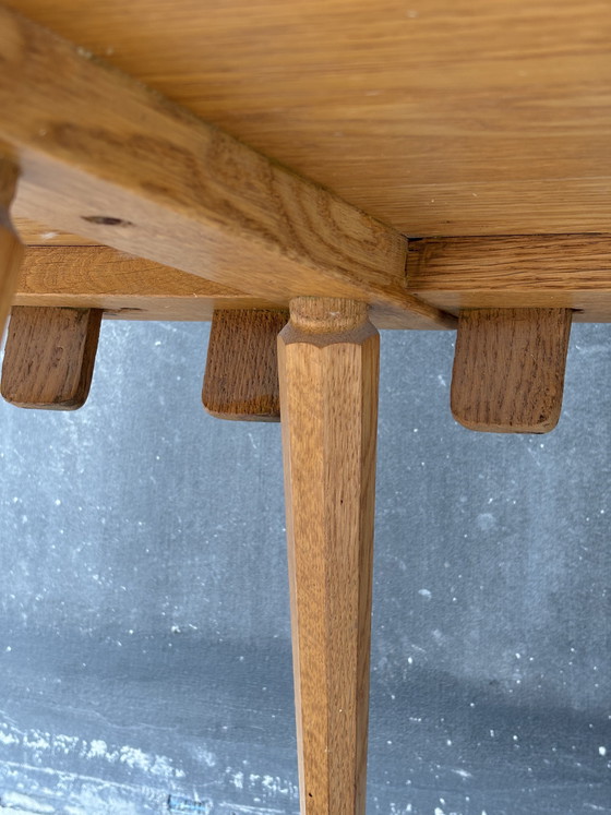 Image 1 of Divano angolare brutalista in rovere – design europeo anni '60/'70