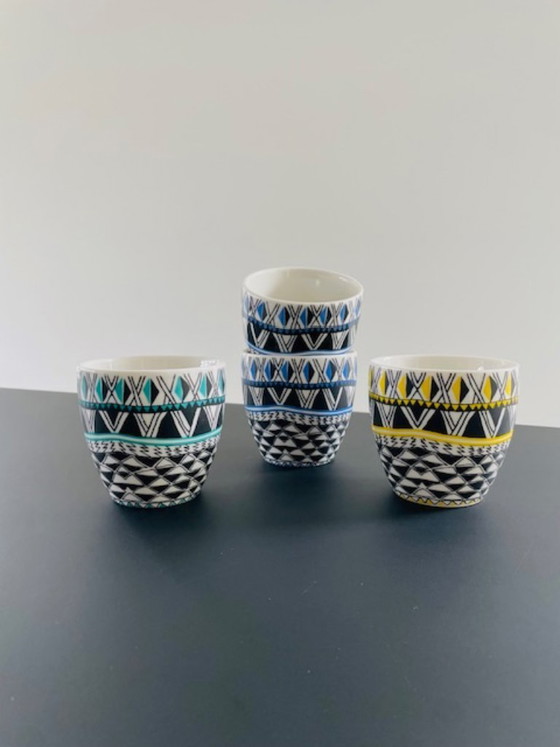 Image 1 of Set di 4 tazze di design finlandese con grafica