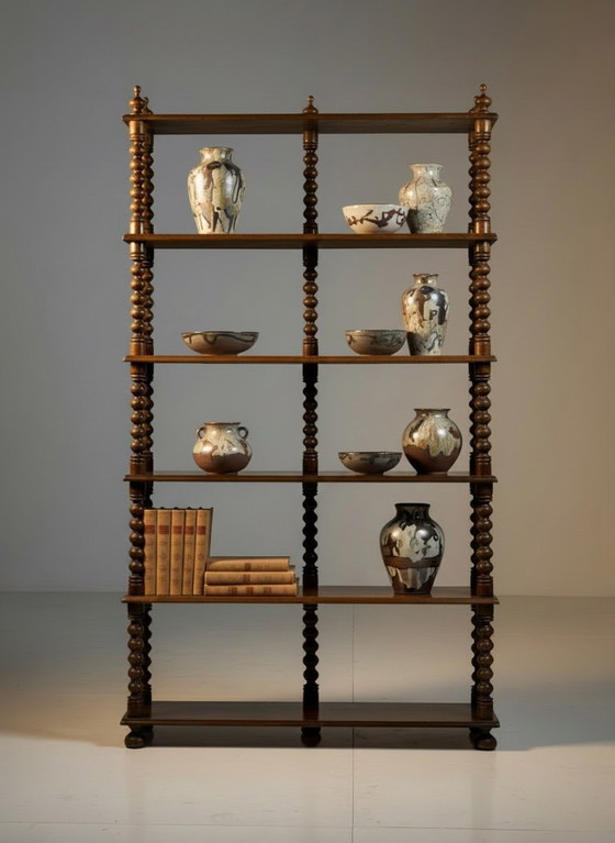 Image 1 of French-made reel-to-reel bookcase, 1950