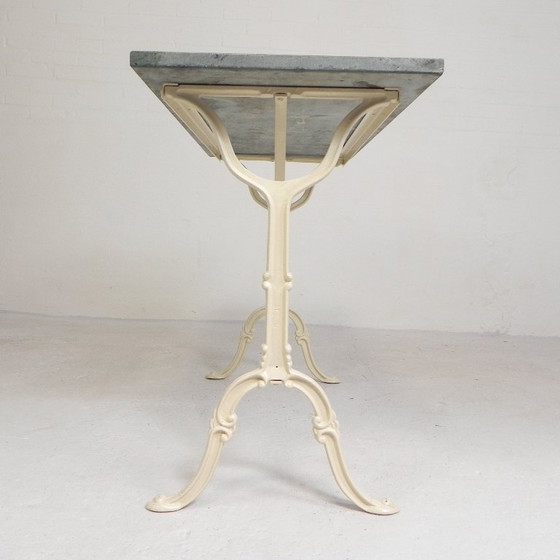 Image 1 of Gartentisch, Bistrotisch mit Marmorplatte, 1950er Jahre