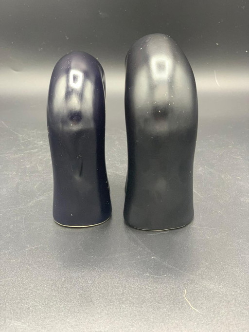 Elki Stoneware elephants matt black 2 pcs