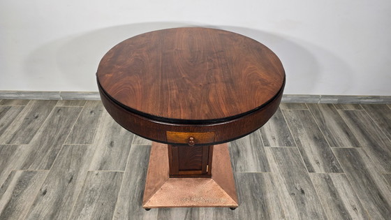 Image 1 of Art Deco Schaak/Pokertafel