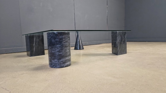 Image 1 of Table basse vintage en marbre italien, années 1970