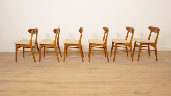 Image 1 of 6 x vintage dining chair | Farstrup | Model 210 | Reupholstered