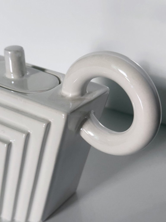 Image 1 of Postmoderne theepot Memphis Milano jaren '80 Ettore Sottsass stijl Art Deco Revival Miami