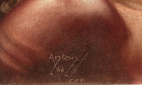 Image 1 of A couple of Aborigines, black velvet painting, 1966, Australia, natives