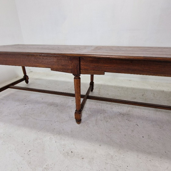 Image 1 of Élégante et très grande table à manger de monastère antique française, XIXe siècle