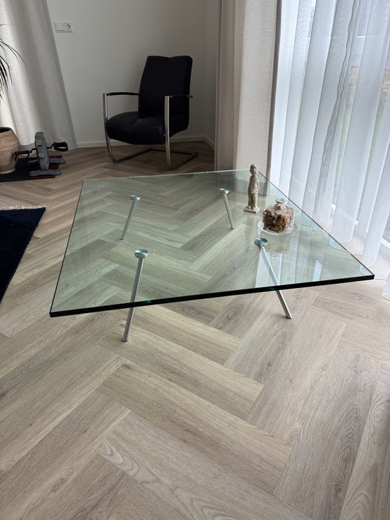 Image 1 of Henk Vos Maupertuus glazen design tafel 120 x 100 x 30