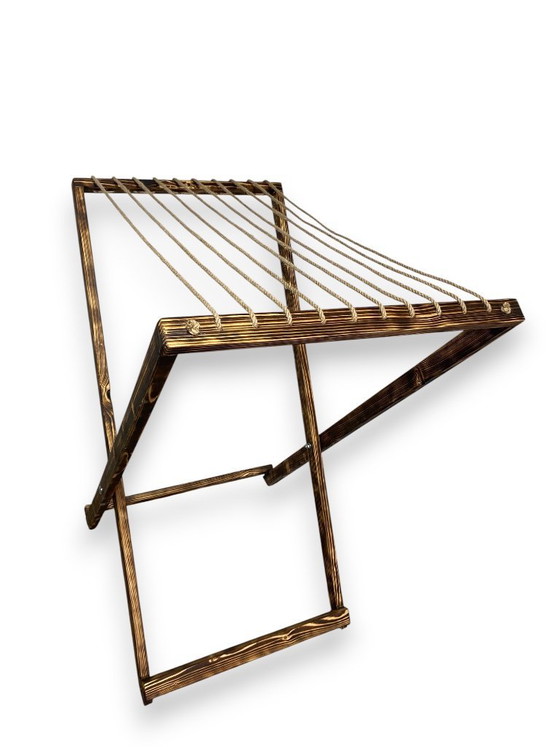 Image 1 of Stendibiancheria - Stendibiancheria in legno - Mobile rustico, resistente, stile vintage - NUOVO