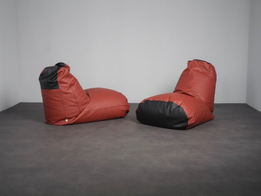 Par de Sillones Lounge Boya de Cuero de Roderick Vos para Pode, Países Bajos, 2016