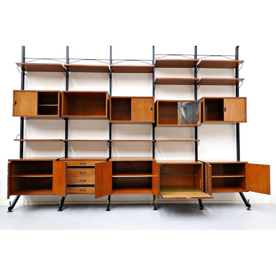 Image 1 of Vintage teak wall unit by Ico Parisi 1960