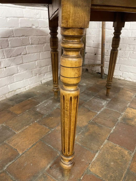Round Drop-Leaf Folding Table – Dining tables, Wood (photo 6 of 9)