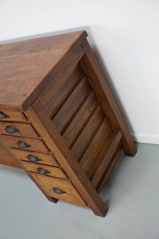 Image 1 of Banco da lavoro francese d'epoca per gioielliere/orologiaio in quercia e faggio, anni '30