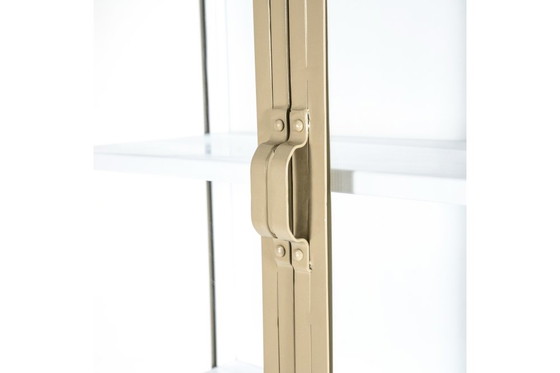 Image 1 of Vitrinekast metaal kleur beige