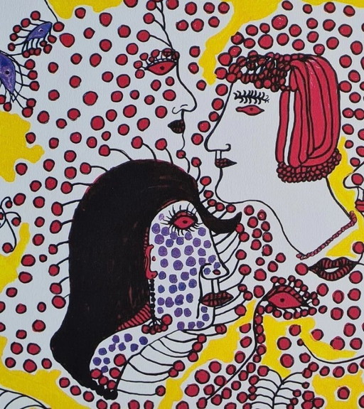 D'après Yayoi Kusama, Girls Aaa, lithographie, années 1990
