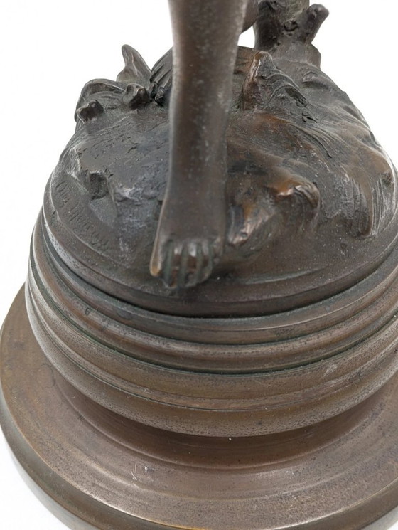 Image 1 of Auguste Moreau (1834-1917) - Scultura, Giovane ragazza - 50 cm - Lega