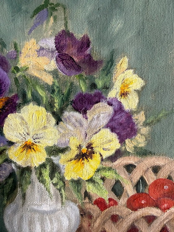 Antique painting, oil on canvas, signed – Paintings & Drawings, Wood (photo 2 of 10)