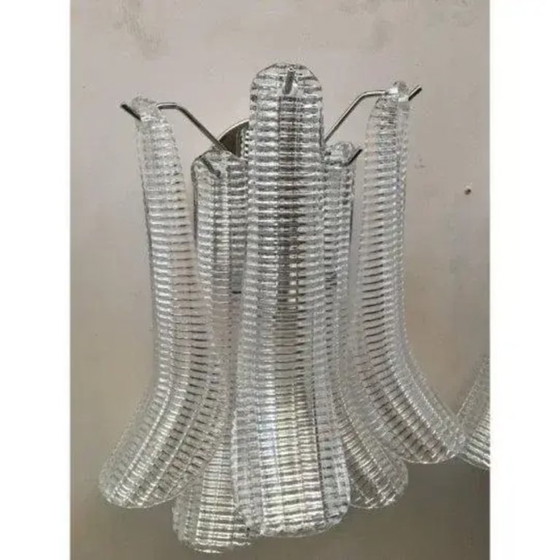 Image 1 of Applique “Selle” in vetro di Murano con struttura in metallo Kromo lucido, set da 2