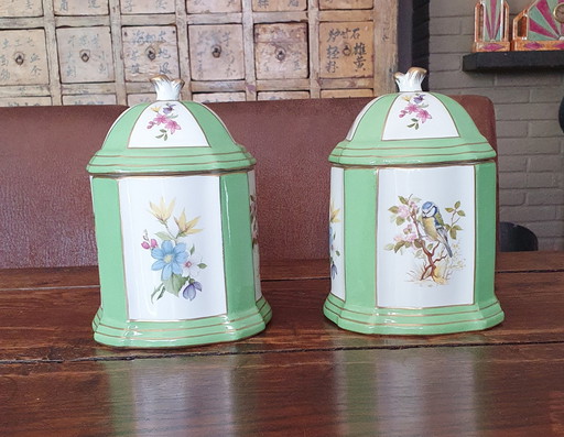 Two Porcelain Jars With Lid