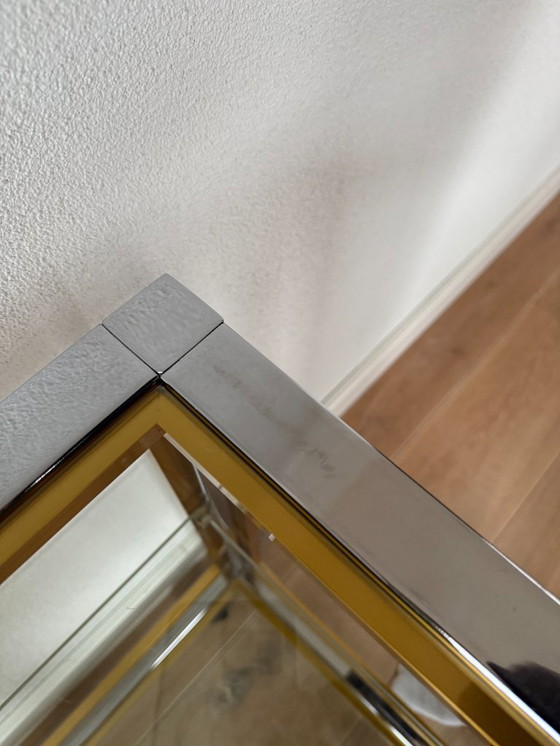 Image 1 of Carrello, carrello di servizio, vetro ottone cromato italiano Renato Zevi