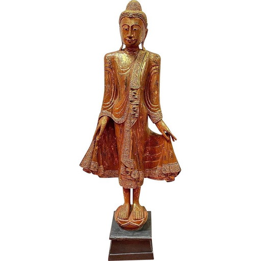 Scultura d'epoca Buddha Mandalay, Birmania