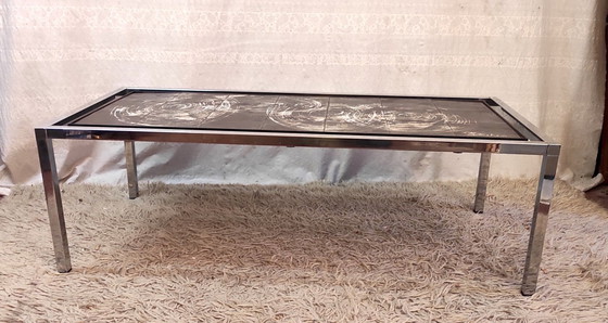 Image 1 of Couchtisch aus Keramik und Metall, signiert Belarti – 1960er/70er Jahre