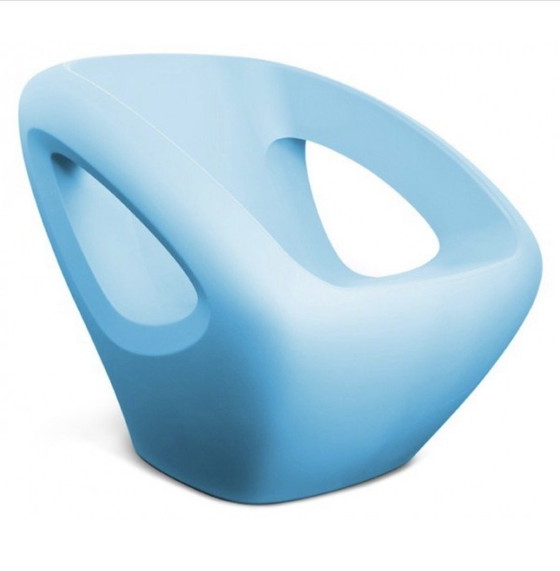 Image 1 of LONC Seaser Design-Loungesessel + Hocker / Teaser – Hellblau