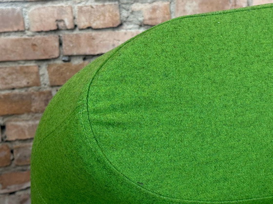 Softline Rio Pouf – Green | Busk+Hertzog – Armchairs, Textile, Chrome (photo 9 of 14)