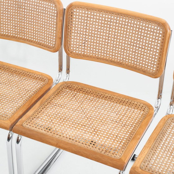 Set di 6 sedie Cesca. Realizzate su disegno di Marcel Breuer. Anni '80. – Sedie da pranzo, Wood, Wicker (photo 18 of 26)
