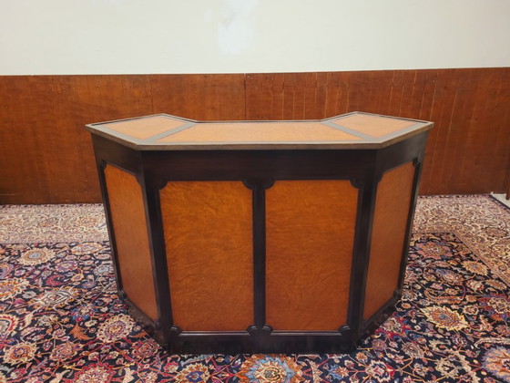 Bar inglese Chesterfield in mogano completamente rivestito in pelle – Mobile bar, Legno (photo 4 of 13)
