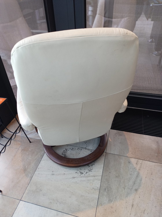 Stressless Ekornes Consul Maat Medium Met Voetenvankje – Fauteuils, lamine, Leather (photo 9 of 13)