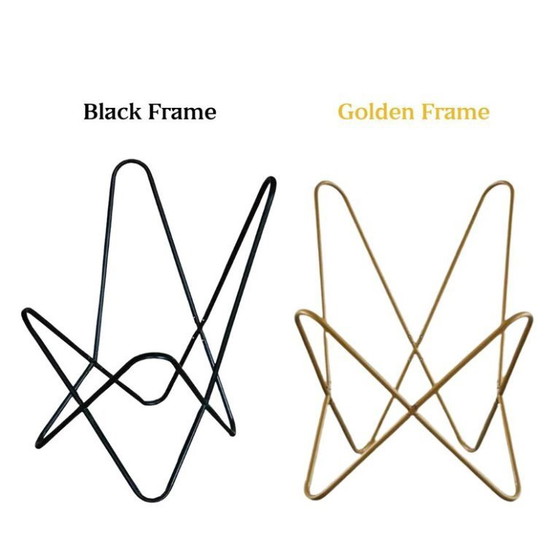 Image 1 of Sillón mariposa de cuero hecho a mano: un detalle retro para tu patio y sala de estar.