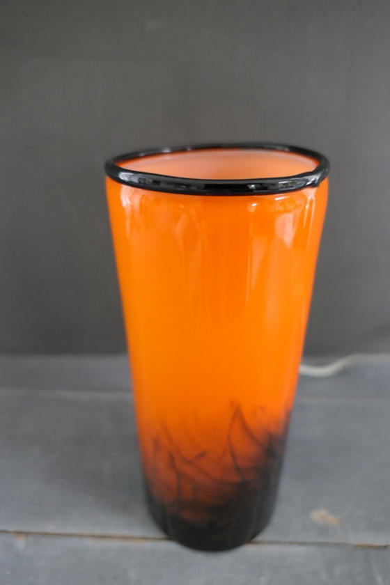 Image 1 of Vintage Eglo glazen tafellamp cilinder