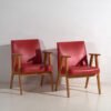 Poltrone rosse stile vintage (c.1960). Set di 2 pezzi – Retro (photo 9 of 40)