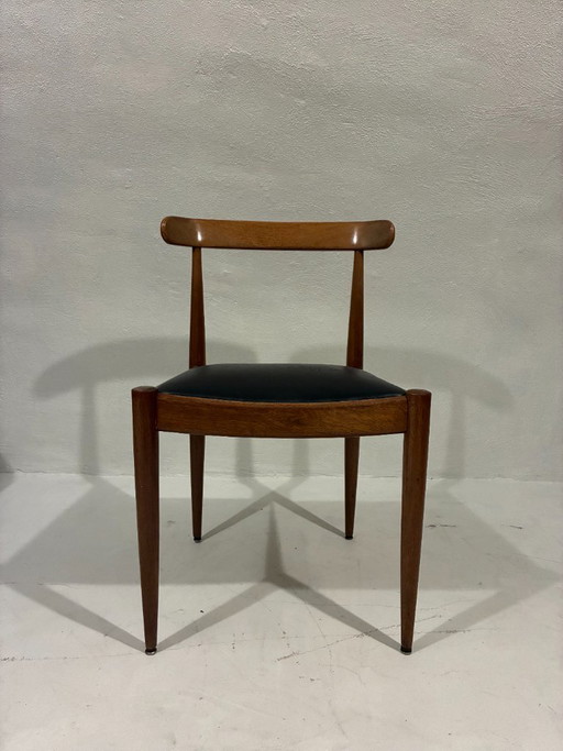 4 sedie Alfred Hendrickx modello '500' – belform, eetkamerstoelen, Wood, Leather (photo 2 of 6)