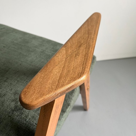 Restored Vintage Mid Century Modern Armchair in Forest Green – BuashkoGarage, Wood (photo 10 of 13)