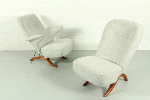 Sillón Congo &amp; Pinguin de Theo Ruth para Artifort, Países Bajos, 1957 