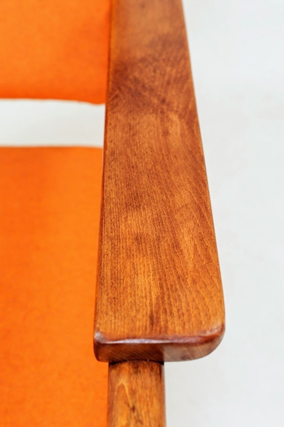Image 1 of Vintage armchair papaya orange wool 1960