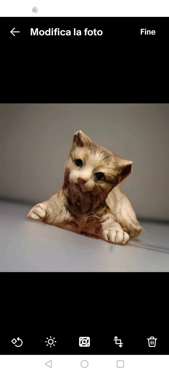 Image 1 of Deux figurines de chatons, marque Nigri, des années 70