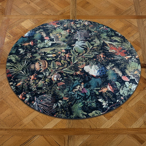 Moooi Design XXL Rond Kleed Planten Bloemen Dieren, 350cm