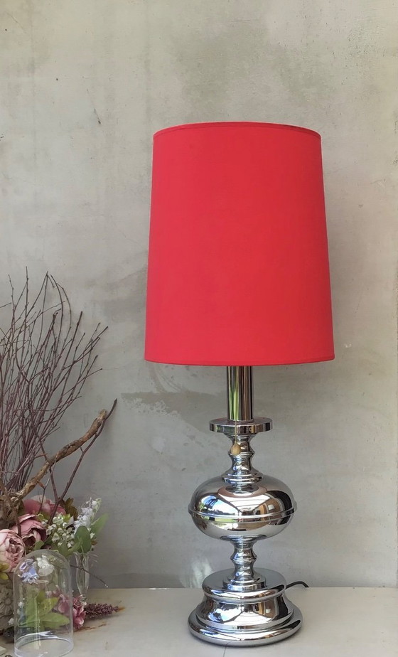 Image 1 of Italian vintage chrome table lamp