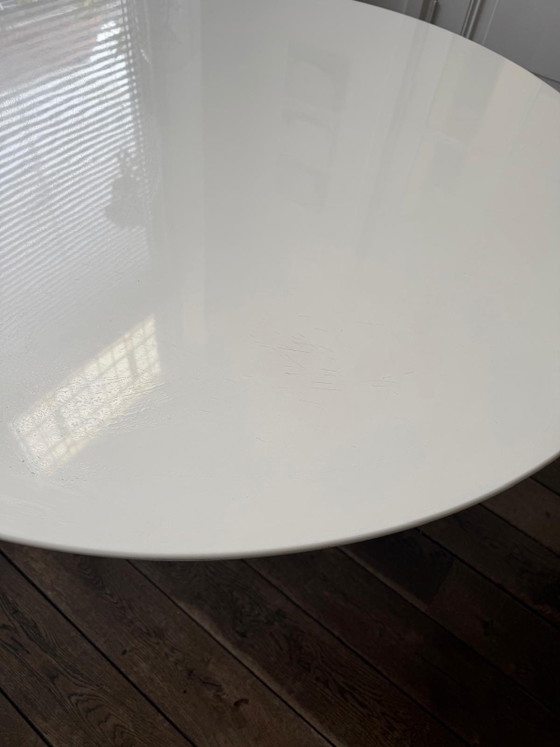 Tavolo da Pranzo Rotondo Bianco Design Acciaio / Legno – Patricia Arquiola, Tavoli da pranzo, Metal, Mdf (photo 6 of 11)