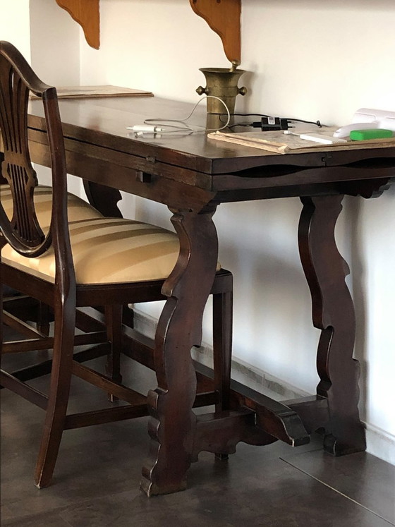 Antieke Walnoot Eettafel, jaren 1880 (photo 11 of 11)