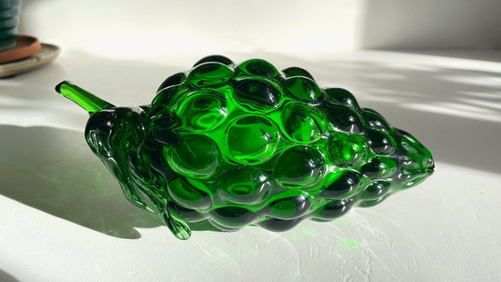 Image 1 of Vintage groene glazen druiventros